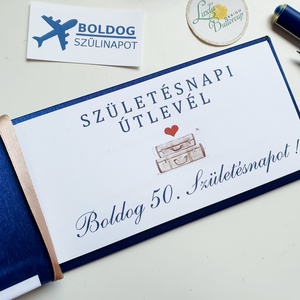  50 éves, EGYEDI Szülinapi Útlevél, Beszállókártya, Repülőjegy, utazás ajándékba, vicces ajándék, kiskönyv, örök emlék, , Könyv & Zene, Könyv, Fotó, grafika, rajz, illusztráció, Papírművészet, MESKA