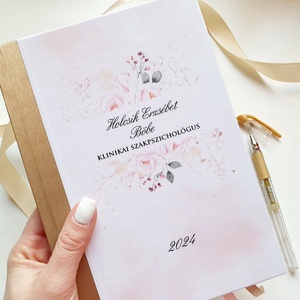 Finom, púder, pasztell rózsás, Naptár, határidőnapló, kalendár, zsebnaptár, Egyedi naptár, névreszóló, tervező - Meska.hu