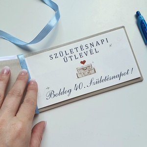 Kemény borítású, örök emlék, EGYEDI Szülinapi Útlevél, Beszállókártya, Repülőjegy, 30, 40éves szülinap, utazás ajándékba - könyv & zene - könyv - Meska.hu