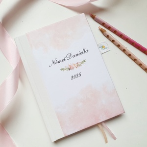 Csajos, Egyedi naptár, barack, púder, Logóval, Naptár, határidőnapló, kalendár, zsebnaptár, névreszóló, tervező - otthon & életmód - papír, írószer - naptár & tervező - Meska.hu