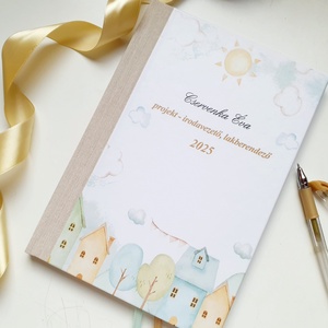 Egyedi naptár, Bézs, rajzos, ingatlanos, Naptár, határidőnapló, kalendár, zsebnaptár, névreszóló, tervező, Otthon & Életmód, Papír, írószer, Naptár & Tervező, Fotó, grafika, rajz, illusztráció, Mindenmás, MESKA