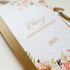 Egyedi naptár, arany, rózsás, Naptár, határidőnapló, kalendár, zsebnaptár, névreszóló, tervező, kozmetikus - otthon & életmód - papír, írószer - naptár & tervező - Meska.hu