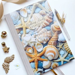 Egyedi naptár, Tengeri kagylós, Naptár, határidőnapló, kalendár, zsebnaptár, névreszóló, tervező, körmös, kozmetikus, Otthon & Életmód, Papír, írószer, Naptár & Tervező, Fotó, grafika, rajz, illusztráció, Mindenmás, MESKA