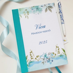 Egyedi naptár, türkiz, kék, Naptár, határidőnapló, kalendár, zsebnaptár, névreszóló, tervező, kozmetikus, edző, körmös, Otthon & Életmód, Papír, írószer, Naptár & Tervező, Fotó, grafika, rajz, illusztráció, Mindenmás, MESKA