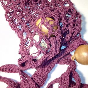 Horgolt cekkertáska a zero waste jegyében  - táska & tok - bevásárlás & shopper táska - zöldség/gyümölcs zsák - Meska.hu