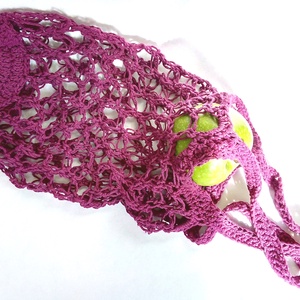 Horgolt cekkertáska a zero waste jegyében  - táska & tok - bevásárlás & shopper táska - zöldség/gyümölcs zsák - Meska.hu