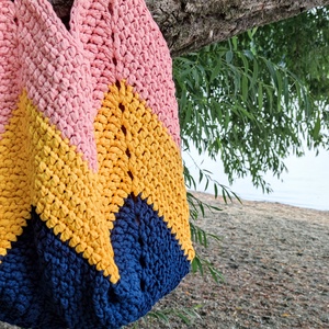 Summer 2021 óriási horgolt strandtska - táska & tok - bevásárlás & shopper táska - shopper, textiltáska, szatyor - Meska.hu