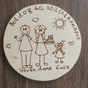Szülinapi ajándék, névtábla, felirat, ajtódísz, kopogtató., Otthon & Életmód, Dekoráció, Kép & Falikép, Fából készült kép, Festett tárgyak, Gravírozás, pirográfia, MESKA