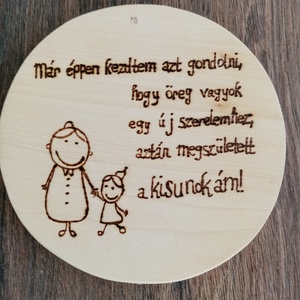 Nagyi-unoka táblácska, kép, névtábla, táblakép, felirat. - otthon & életmód - dekoráció - fali és függő dekoráció - felirat - Meska.hu