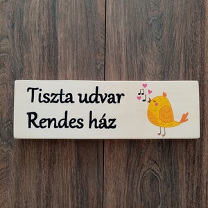 Házszám, házszámtábla,tiszta udvar rendes ház, utcatábla- Énekesmadár , házszám . - otthon & életmód - ház & kert - házszám - Meska.hu