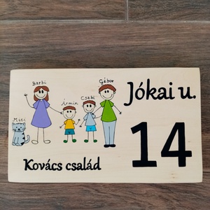 Házszám, házszámtábla, utcatábla- családos , házszám . - otthon & életmód - ház & kert - házszám - Meska.hu