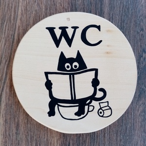 Ajtójelölő tábla, ajtó jelölő tábla, ajtódísz, kopogtató, névtábla, felirat - WC - otthon & életmód - dekoráció - ajtó- és ablak dekoráció - ajtótábla - Meska.hu