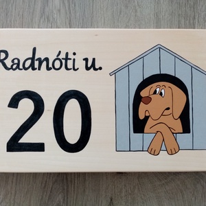 Házszám, házszámtábla, utcatábla- Frakk a macskák réme, házszám . - otthon & életmód - ház & kert - házszám - Meska.hu