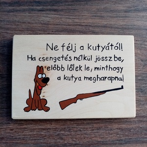 Vicces kutya harap tábla, kutya tábla, kutya névtábla - otthon & életmód - kisállatoknak - kutyáknak - kutya biléta - Meska.hu