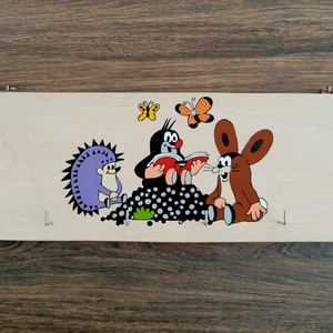 Fali kulcstartó, fali kulcsakasztó, kép, dekoráció- Kis vakond, kisvakond . - otthon & életmód - dekoráció - fali és függő dekoráció - fali kulcstartó - Meska.hu
