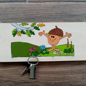 Fali kulcstartó, fali kulcsakasztó, kép, dekoráció- Makk Marci . - Meska.hu