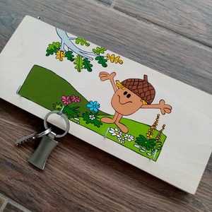 Fali kulcstartó, fali kulcsakasztó, kép, dekoráció- Makk Marci . - otthon & életmód - dekoráció - fali és függő dekoráció - fali kulcstartó - Meska.hu