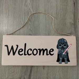 Star Wars - Darth Wader - welcome tábla, Isten hozott tábla, Otthon & Életmód, Dekoráció, Kép & Falikép, Táblakép, Festészet, Festett tárgyak, MESKA