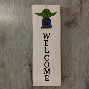 Yoda welcome tábla, Isten hozott tábla - otthon & életmód - ház & kert - házszám - Meska.hu