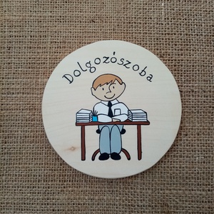 Ajtójelölő tábla, ajtó jelölő tábla, ajtódísz, kopogtató - Dolgozószoba - otthon & életmód - dekoráció - ajtó- és ablak dekoráció - ajtótábla - Meska.hu