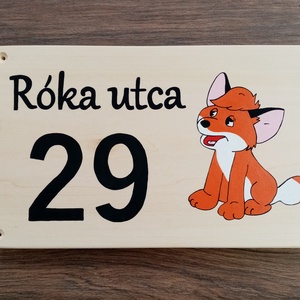 Házszám, házszámtábla, utcatábla- A kis Vuk, házszám . - otthon & életmód - ház & kert - házszám - Meska.hu