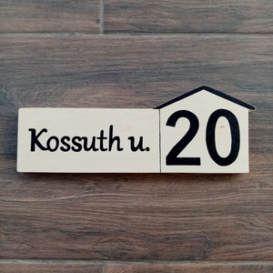 Házszám, házszámtábla, utcatábla- MODERN ház , házszám ., Otthon & Életmód, Ház & Kert, Házszám, Festészet, Festett tárgyak, MESKA