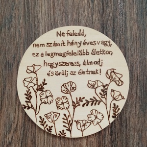 Szülinapi jókívánság tábla, pozitív gondolatok tábla, névtábla, felirat, táblakép, Otthon & Életmód, Ház & Kert, Névtábla, Festett tárgyak, Gravírozás, pirográfia, MESKA
