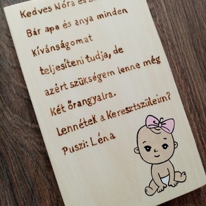 Keresztszülő felkérő táblácska, fakép, felirat - játék & sport - keresztelőajándékok - Meska.hu