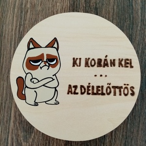 Vicces tábla a korán kelőknek, névtábla, fali dekor - otthon & életmód - dekoráció - fali és függő dekoráció - felirat - Meska.hu