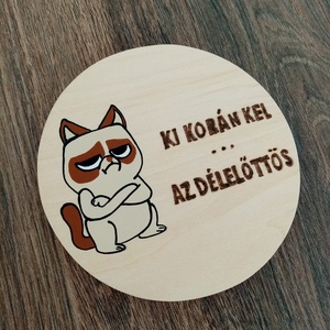 Vicces tábla a korán kelőknek, névtábla, fali dekor - otthon & életmód - dekoráció - fali és függő dekoráció - felirat - Meska.hu