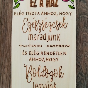 Családi szabályok tábla, falikép, dekoráció - otthon & életmód - dekoráció - fali és függő dekoráció - falinaptár & öröknaptár - Meska.hu