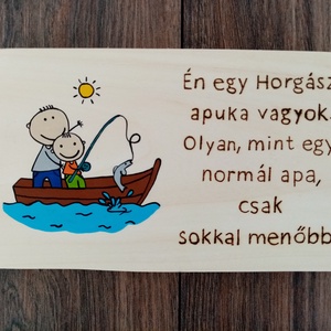 Vicces horgász tábla, névtábla, kép - otthon & életmód - dekoráció - kép & falikép - táblakép - Meska.hu