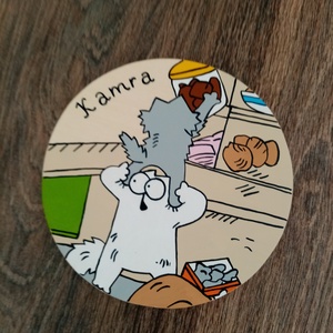 Simon' cat  - Kamra - Ajtójelölő tábla, ajtó jelölő tábla, névtábla, felirat, kopogtató - otthon & életmód - dekoráció - ajtó- és ablak dekoráció - ajtótábla - Meska.hu