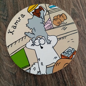 Simon' cat  - Kamra - Ajtójelölő tábla, ajtó jelölő tábla, névtábla, felirat, kopogtató - otthon & életmód - dekoráció - ajtó- és ablak dekoráció - ajtótábla - Meska.hu