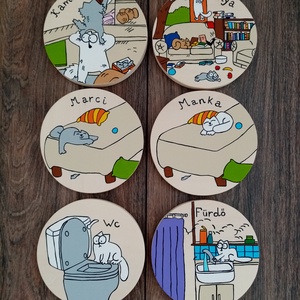 Simon' cat  - Kamra - Ajtójelölő tábla, ajtó jelölő tábla, névtábla, felirat, kopogtató - otthon & életmód - dekoráció - ajtó- és ablak dekoráció - ajtótábla - Meska.hu
