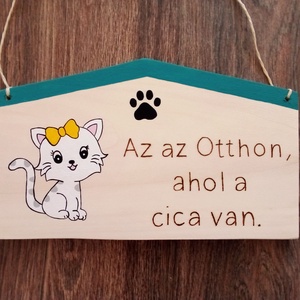 Az az Otthon, ahol a kutya van táblakép, fakép, falikép - otthon & életmód - dekoráció - kép & falikép - táblakép - Meska.hu