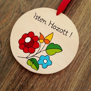 Kalocsai mintás ajtótábla, ajtó jelölő tábla, névtábla, felirat - otthon & életmód - dekoráció - ajtó- és ablak dekoráció - ajtótábla - Meska.hu