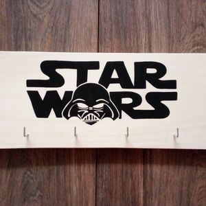 Star Wars fali kulcstartó, fali kulcsakasztó, kép, dekoráció- Darth Wader - otthon & életmód - dekoráció - fali és függő dekoráció - fali kulcstartó - Meska.hu