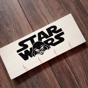 Star Wars fali kulcstartó, fali kulcsakasztó, kép, dekoráció- Darth Wader - otthon & életmód - dekoráció - fali és függő dekoráció - fali kulcstartó - Meska.hu