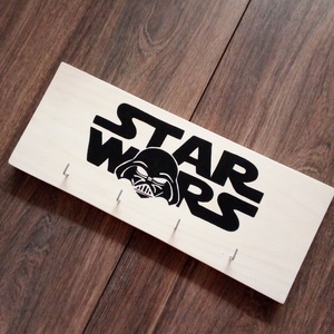 Star Wars fali kulcstartó, fali kulcsakasztó, kép, dekoráció- Darth Wader - otthon & életmód - dekoráció - fali és függő dekoráció - fali kulcstartó - Meska.hu