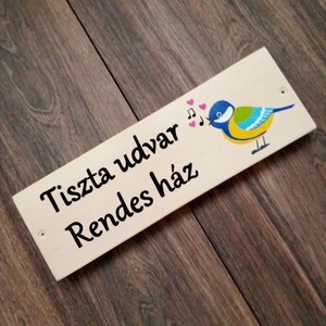 Tiszta udvar, Rendes ház, házszám, házszámtábla- Cinege - házszám - otthon & életmód - ház & kert - házszám - Meska.hu