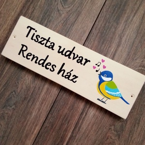 Tiszta udvar, Rendes ház, házszám, házszámtábla- Cinege - házszám - otthon & életmód - ház & kert - házszám - Meska.hu