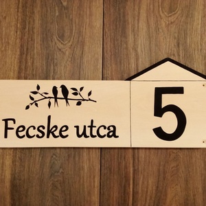 Házszám, házszámtábla, utcatábla- fecskék - házszám , Otthon & Életmód, Ház & Kert, Házszám, Festészet, Festett tárgyak, MESKA