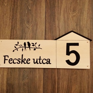 Házszám, házszámtábla, utcatábla- fecskék - házszám  - otthon & életmód - ház & kert - házszám - Meska.hu