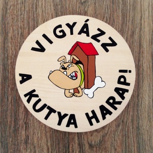Kutya harap tábla, harapós kutya tábla, kutya tábla, házszám - otthon & életmód - ház & kert - házszám - Meska.hu