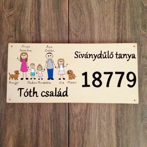 Házszám, házszámtábla, utcatábla- Nagy családi házszám- házszám . - otthon & életmód - ház & kert - házszám - Meska.hu