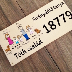 Házszám, házszámtábla, utcatábla- Nagy családi házszám- házszám . - otthon & életmód - ház & kert - házszám - Meska.hu