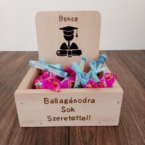 Ballagási pénzátadó, ballagási cukorkatartó box - otthon & életmód - papír, írószer - ajándékozás kellékei - pénzátadó doboz - Meska.hu