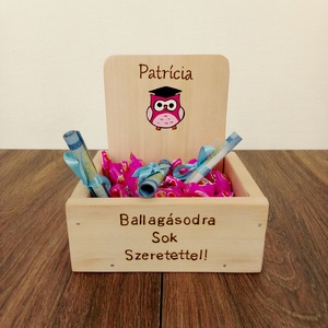 Ballagási pénzátadó, ballagási cukorkatartó box, díszdoboz - otthon & életmód - dekoráció - asztal és polc dekoráció - díszdoboz - Meska.hu