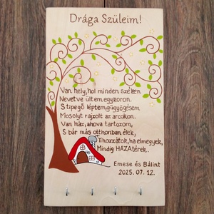Szülőköszöntő kulcsakasztó, emlék, ajándék - esküvő - emlék & ajándék - szülőköszöntő ajándék - Meska.hu